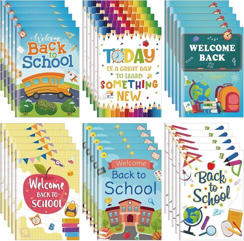 30 Pcs Back to School Mini Notebooks for Kids First Day of School Student Gifts Small Notepads Journal in Bulk for Students School Classroom Exchange Party Favor Gift Supplies(School) in Saudi Arabia