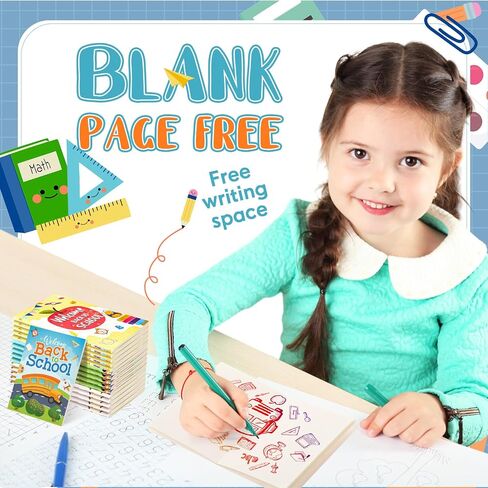 30 Pcs Back to School Mini Notebooks for Kids First Day of School Student Gifts Small Notepads Journal in Bulk for Students School Classroom Exchange Party Favor Gift Supplies(School) in Saudi Arabia