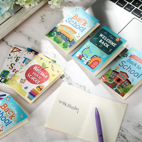 30 Pcs Back to School Mini Notebooks for Kids First Day of School Student Gifts Small Notepads Journal in Bulk for Students School Classroom Exchange Party Favor Gift Supplies(School) in Saudi Arabia