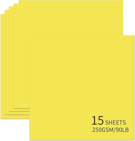 15 ورقة بطاقة سوداء 12 "x12" ، 250gsm/90 رطل ورق البطاقات الثقيلة ، مخزون بطاقات سميكة وسلسة مثالية لصنع البطاقات ، والسردة والحرف اليدوية in Kuwait