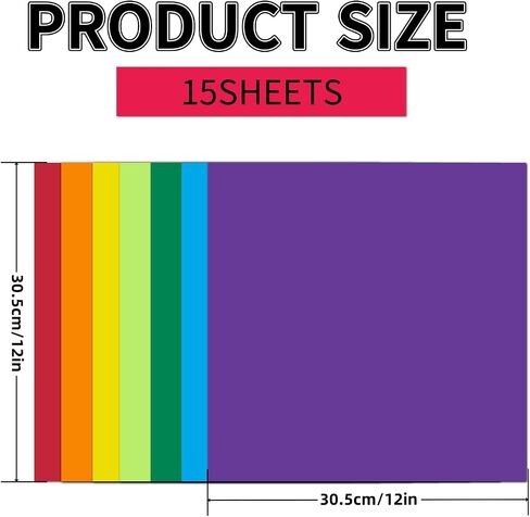 15 Sheets Black Cardstock 12"x12",250gsm/90lb Heavyweight Cardstock Paper, Thick and Smooth Card Stock Perfect for Card Making, Scrapbooking and Crafts in Saudi Arabia