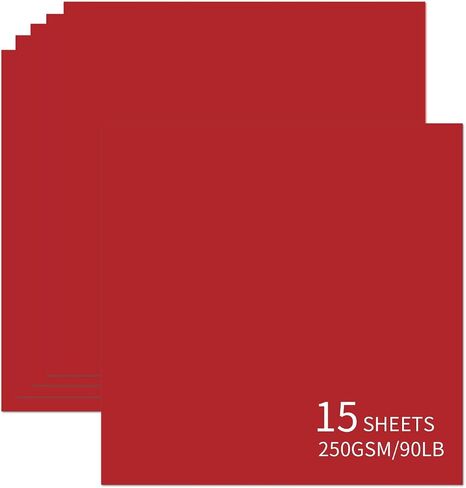 15 Sheets Black Cardstock 12"x12",250gsm/90lb Heavyweight Cardstock Paper, Thick and Smooth Card Stock Perfect for Card Making, Scrapbooking and Crafts in Saudi Arabia
