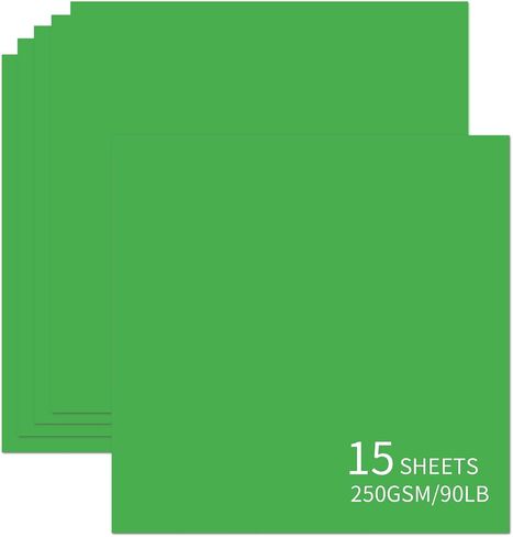 15 Sheets Black Cardstock 12"x12",250gsm/90lb Heavyweight Cardstock Paper, Thick and Smooth Card Stock Perfect for Card Making, Scrapbooking and Crafts in Saudi Arabia