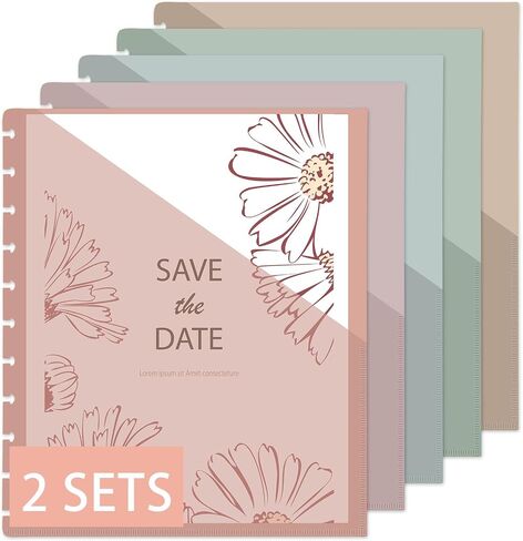 2 Sets 5 Colors Disc-Bound Dividers for 8.5 x 11 Inch Letter-Size Paper Disc Planner Dividers with Pockets 11 Disc Planner Folder Pockets Ideal for Office and School Use(Pastel) in Saudi Arabia