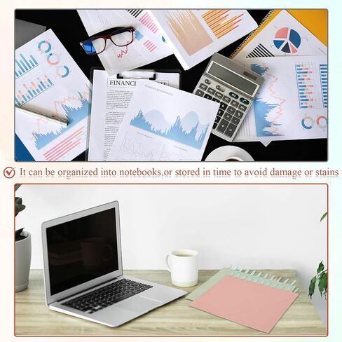 2 Sets 5 Colors Disc-Bound Dividers for 8.5 x 11 Inch Letter-Size Paper Disc Planner Dividers with Pockets 11 Disc Planner Folder Pockets Ideal for Office and School Use(Pastel) in Saudi Arabia