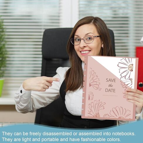 2 Sets 5 Colors Disc-Bound Dividers for 8.5 x 11 Inch Letter-Size Paper Disc Planner Dividers with Pockets 11 Disc Planner Folder Pockets Ideal for Office and School Use(Pastel) in Saudi Arabia