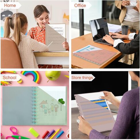 2 Sets 5 Colors Disc-Bound Dividers for 8.5 x 11 Inch Letter-Size Paper Disc Planner Dividers with Pockets 11 Disc Planner Folder Pockets Ideal for Office and School Use(Pastel) in Saudi Arabia