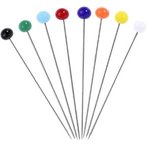 jojofuny 100Pcs Multicolor Glass Head Sewing Pins Head Durable Craft Pins for DIY Sewing Quilting and Projects