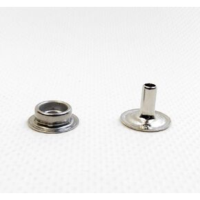 Snap Stud & Eyelet, Eyelet Has 3/8" Long Post for Leather or Thicker Fabrics, 25 Pc. Set