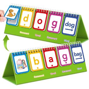 CVC Word Games,Phonics Flash Cards for Preschool Kindergarten Learning Activity,Spelling Reading Manipulative Educational Toy Speech Therapy Homeschool Classroom School Teacher Supplies