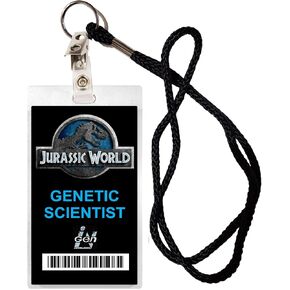 Jurassic (Genetic Scientist) Halloween Costume Movie Prop - Laminated Card with Lanyard