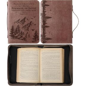 Spanish Bible Cover for Men Women PU Leather Bible Case 10 X7x 2 Inches Large Waterproof Christian Biblia Cover Print Decor for Wedding Church Religious Gift(Classical) in Saudi Arabia