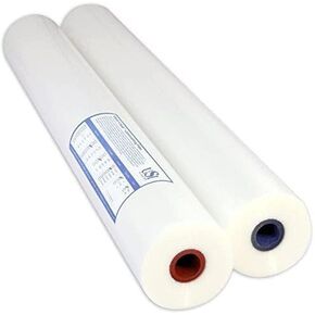 USI Digiseal Premium Thermal Low-Temp Low-Temp Roll Rllaint Film ، UV مثبط ، جوهر 1 بوصة ، 5 مل ، 27 بوصة × 250 قدمًا ، واضحة ، لملح اللمعان ، عبوة 2