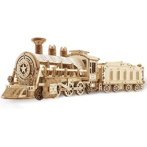 3D Wooden Puzzles for Adults & Teens – DIY Train Model Kit to Build – Brain Teaser Craft – Birthday Gifts & Home Decor