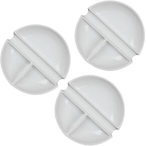 Gadpiparty 3Pcs Round Imitation Porcelain Multi Purpose Ink Plates for Calligraphy Painting Lightweight Color Mixer for Students Adults Portable White Design