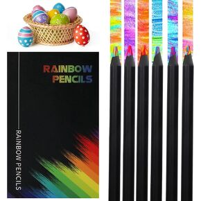 12-Color Rainbow Pencils Set for Kids & Adults, Pre-sharpened Multicolor Art Supplies for Drawing, Sketching & Coloring, Easter Basket Stuffers, Gifts for Teens, Boys & Girls