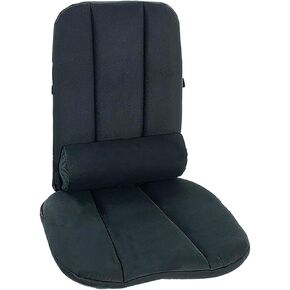 Jobri BetterBack Ergonomic Seat and Back Support with Adjustable Lumbar Pad, Wooden Frame, Foam Fill | Portable Office Chair Support for Back Pain Relief & Posture Improvement