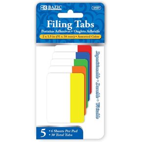 BAZIC Neon Page Markers 2x1.5 Neon Colored PET Flag Index Tabs, Sticky Notes Page Marker Bookmarks File Tab (30 Flags/Pack), 24-Packs