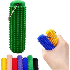 Little Ouchies Fidget - Spiky Grippie Stim Keychain,Pocket-Sized Fidget Toys Sensory Keychain for Anxiety & Stress Relief,Novelty Gifts for Friends(5pc)
