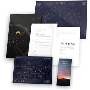 Name a Star for Anniversary - Personalized Gift Folder - Perfect for Couples and Special Occasions (Earth)