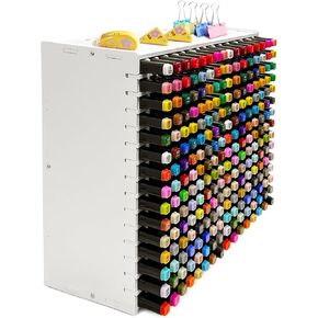 Art Marker Organizer Rack for 240 Markers, Watercolour Brushes Pen Holder With Removable Partition Panels, Color Pencil Storage for Desk in Kuwait