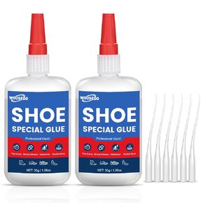 30g x 2 Pcs Shoe Glue - Quick Dry Strong Adhesive for Shoe Repair, Boots, Sneakers, Heels, Hiking Shoes, Leather, Handbags -Waterproof & Flexible
