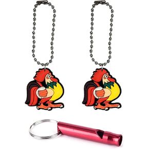 Rooster Chicken Collar Charm Aluminum Alloy Whistle Emergency Survival Safety Camping Cat Dog Animal Training Bark Chew Woof Puppy
