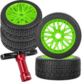 RC Tires Highway Tires for 1/8 Typhon 6s BLX,1/7 Infraction 6S BLX,Limitless RC Car,RC Wheels Set/Highway Wheel,Plastic Wheels,White