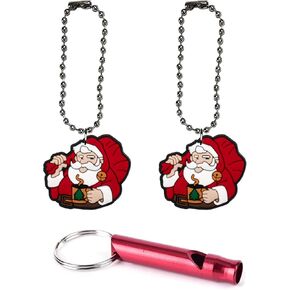 Santa Claus Collar Charm Aluminum Alloy Whistle Emergency Survival Safety Camping Cat Dog Animal Training Bark Chew Woof Puppy Kitten