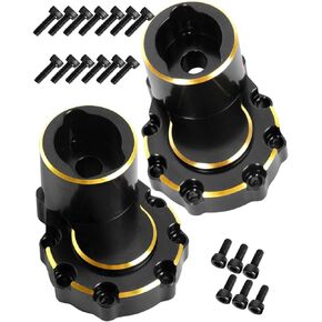 Brass Rear Inner Portal Cover Housing and Portal Drive Axle Mounts Upgrades Part for 1/10 TRX4,TRX6,Rear Inner Portal Cover Housing and Portal Drive Axle Mounts,2PCS Black