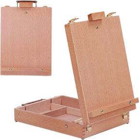 Toolbox Storage Box Drawer Type Painting Box Real Display Painting Wood Box Drawing Board Easel Art Supplies