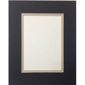 24x36 Black and Tan Double Picture Mats with White Core, for 20x30 Pictures