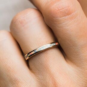 Fashion Colorful Pattern Ring, Dainty Birthstone Rainbow Simple Promise Ring, Simple Colorful Bands Stacking Ring, Wedding Cocktail Statement Ring for Couple Jewelry-Making-Patterns 9