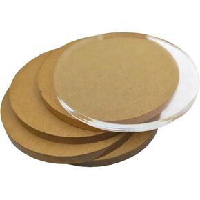 Konsilsa Round Acrylic Sheet,Clear Acrylic Circle Sheet for DIY Projects and Crafts Cake Holders Coasters Picture Frame Painting (Color : H:1mm, Size : Diameter 9cm)