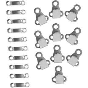 Homoyoyo 10sets Metal Trouser Fasteners Hook and Bar Set Vintage Sewing Hooks for Clothing Easy to Use and Portable for Suits Hats and Belts