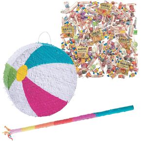 Pool Party Beach Ball Piñata Kit, 208 Piece
