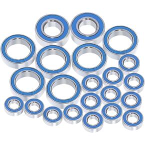RC Spare Part Compatible with Axial for SCX10 90027 22Pcs Wheel Hub Axle Sealed Bearing Kit 1/10 RC Crawler Car Truck for Model Upgrade Parts