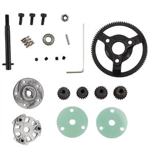 RC Spare Part Compatible with Rustler for Slash 2wd 1/10 RC Car Model Upgrade Parts Spare 90T Metal 0.8M 48P Spur Gear Pinions-Gear Sets