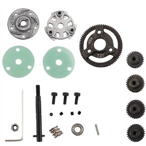 RC Spare Part Compatible with Rustler for Slash 2wd 1/10 RC Car Upgrade Parts Replacement Accessories 72T Metal 0.8M 48P Spur Gear Pinions-Gear Sets