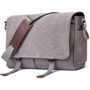 Messenger Bag for men Laptop Bag UnisexRetro Canvas Bag14-15.6 inches Casual single shoulder bag For Work College Travel