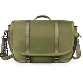 Expandable Messenger Bag Fit 16" Laptop for Men Women Work College Office Computer