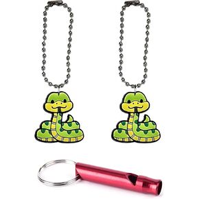 Rattlesnake Snake Collar Charm Aluminum Alloy Whistle Emergency Survival Safety Camping Cat Dog Animal Training Bark Chew Woof Puppy Kitten