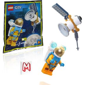 LEGO City Minifigure Space Port - Astronaut (with Jetpack and Satellite) 22 Pieces Foil Pack