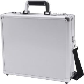 Locking Briefcase Lockable Storage Box,Portable Hard Laptop Case w/Combination Lock Barber Case, Attache Case Briefcases