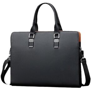 Laptop Bag Briefcases for Men Business Mens Leather Briefcase Locking Black Laptop Messenger Bag Lawyer Hard Case