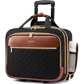 LOVEVOOK Rolling Laptop Bag Women, Briefcase for 17.3 Inch with Wheels Computer Case Work Travel Business