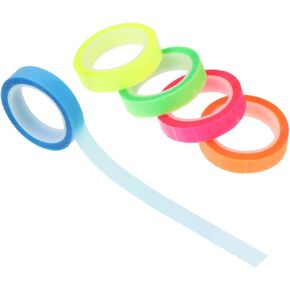 Gadpiparty 5rolls Translucent Dry Erase Tape Book Tabs for Reading Page Markers Removable Book Tape Highlighter for Boys and Girls