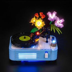 Light kit Compatible with Lego 31172 Record Player with Flowers Creator 3 in 1 - No Model Only Light, LED Lighting Accessories Compatible with Flower Record Player Lego 31172