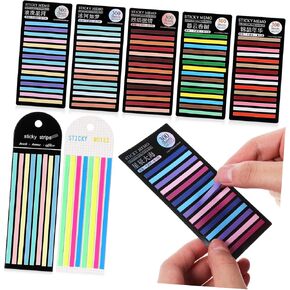 8Packs Highlighter Tape Removable Fluorescent Sticky Page Markers for Annotating Books Short Long Book Tabs for Office School Study Use