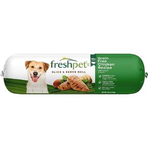 Freshpet Dog Food, Slice and Serve Roll, Grain Free Chicken Recipe, 1.5 Lb